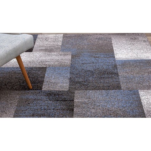 Williston Damarus Geometric Blue Area Rug & Reviews Wayfair